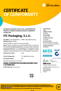 BRC Certificate<br>Sopelana Site